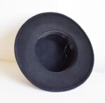 VASANA Black Wide Brim Fedora with Bow for Women/Girls