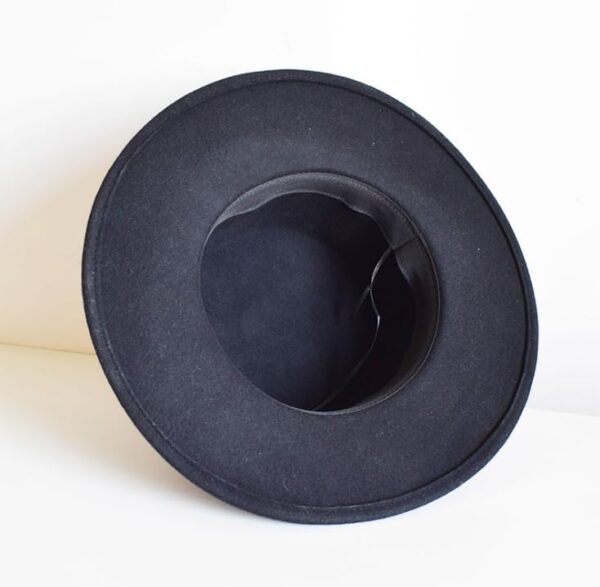 VASANA Black Wide Brim Fedora with Bow for Women/Girls