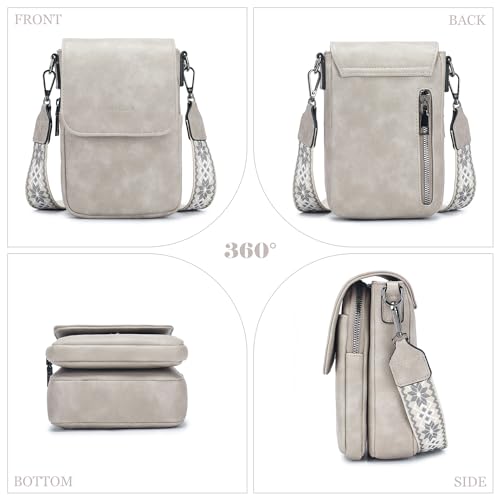 MUIIKOLA Small Leather Phone Shoulder Bag with Card Slots