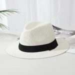 GEMVIE 2Pcs Summer Straw Panama Hat for Women & Men