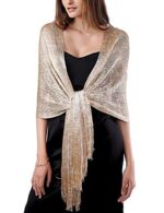 Central Chic Women's Shimmer Shawl Sparkly Scarf