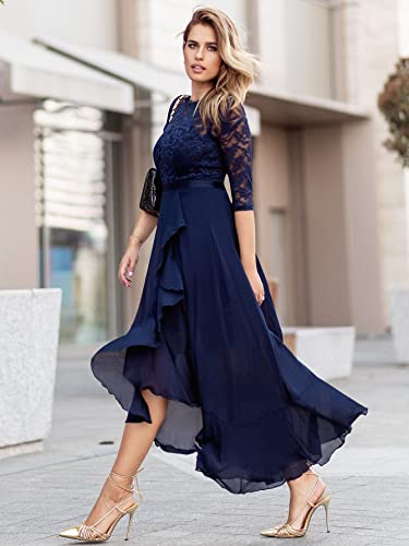 MIUSOL Women's Elegant Floral Lace Maxi Dress