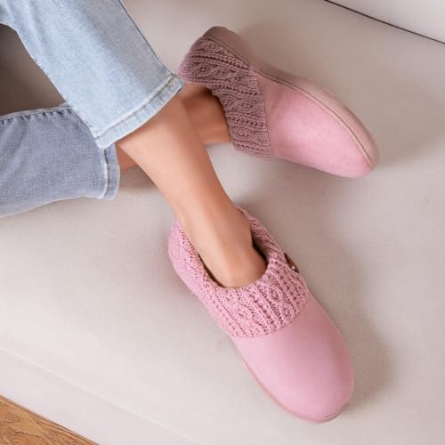 EverFoams Women's Suede Memory Foam Slippers