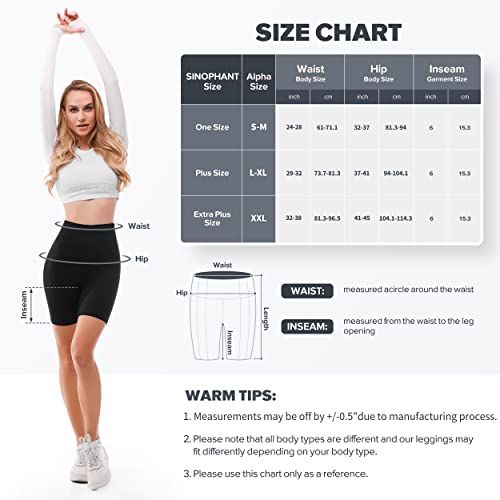SINOPHANT High Waisted Cycling Shorts - Tummy Control