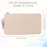 Jiusely Genuine Leather Wristlet Clutch, Zip Purse Wallet