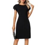 MINTLIMIT Women Sheath Tulip Sleeve Business Dress