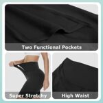 DDOBB Women's Cycling Shorts with Pockets, High Waist
