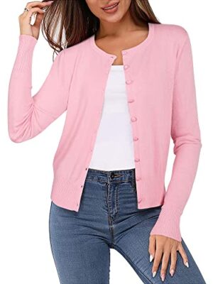 VOTEPRETTY Women's Lightweight Button Down Cardigan