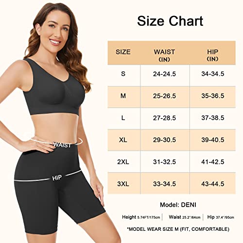 SIHOHAN Womens Ultra Soft Seamless Slip Shorts