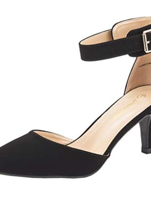 DREAM PAIRS Women's Pointed Toe Low Heel Sandals
