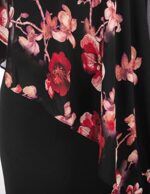 Hanna Nikole Plus Size Cape Chiffon Cocktail Dress
