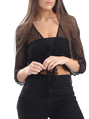 Love My Fashions® Women's Fish Net Bolero Shrug Top 3/4 Sleeve
