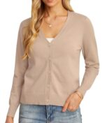 GRECERELLE Women's Lightweight V-Neck Cardigan Jumper