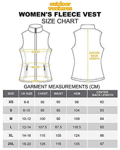 Outdoor Ventures Women's Fleece Gilet with Zip Pockets