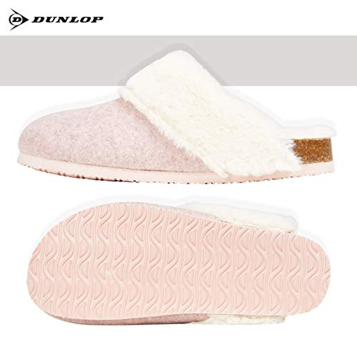 DUNLOP Fluffy Mule Slippers for Women