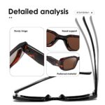 Kimorn Rectangle Retro Sunglasses 90s Vintage Square