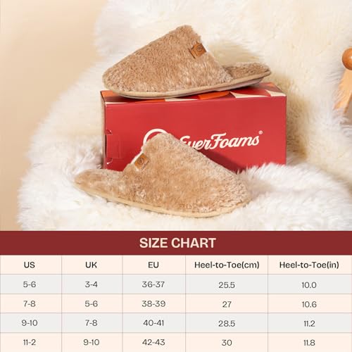 EverFoams Women's Cosy Shearling Memory Foam Slippers