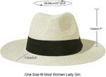 DRESHOW Women Straw Panama Fedora Beach Hat UPF 50+