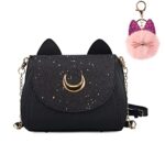 Luna Sailor Moon PU Leather Crossbody Bag - Black