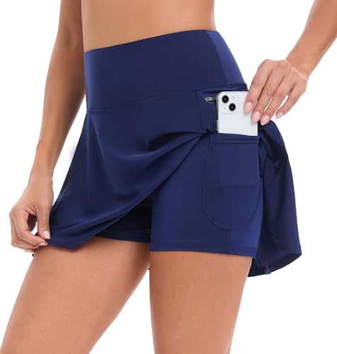 Jhsnjnr Women's High Waist Swim Skirt with Shorts