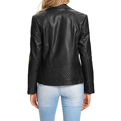 SPYM Women's Faux Leather Biker Jacket, Regular & Plus Size