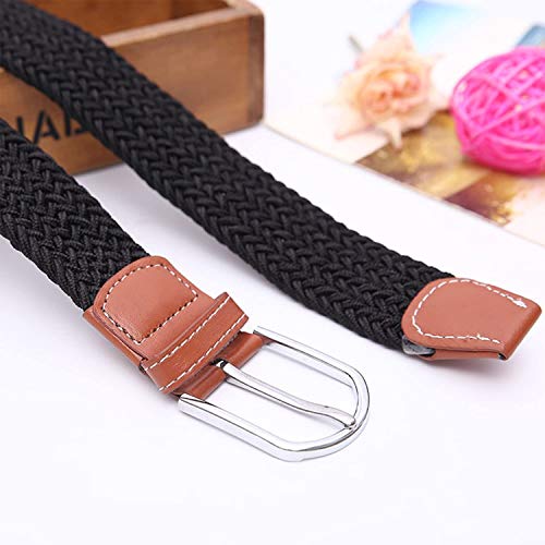 2 Pack Women's Stretch Canvas Braided Belts, One Size