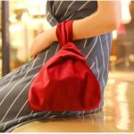 Knot Wrist Bag Silk Satin Vintage Handbag Totes