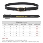 XZQTIVE 3 Pack Women's Leather Belts with Golden Buckle