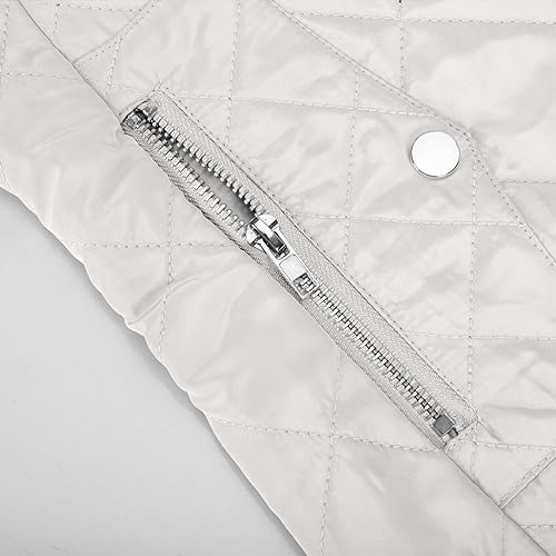 NSICBMNO Women's Quilted Gilet with Zip Pockets