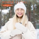 AURUZA Women's Thick Fleece Lined Winter Mittens
