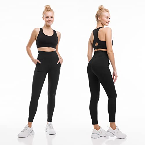 SINOPHANT High Waisted Leggings with Pockets, Yoga Pants