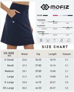 MoFiz Women's Pleated Tennis Skirt with Pockets