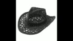 Western Cowboy Panama Hat, Summer Roll up Brim Fedora