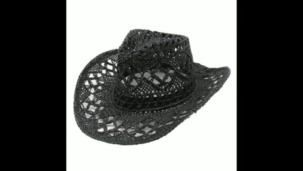 Western Cowboy Panama Hat, Summer Roll up Brim Fedora