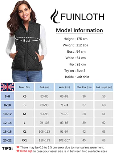 Fuinloth Women's Quilted Lightweight Padded Vest