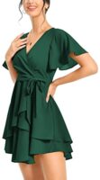 PCEAIIH Women's Short Sleeve V-Neck Skater Dress