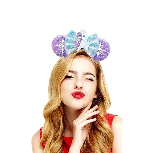 DRESHOW Glitter Mouse Ears Headbands for Women