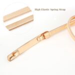JASGOOD Women’s Thin Gold Metal Stretch Chain Belt