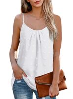 Aokosor Women's Swiss Dot Chiffon Sleeveless Tank