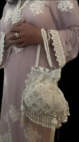 IMPERIAL STUDIOS Handmade Potli Bag with Pearls Handle