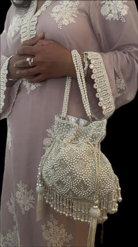 IMPERIAL STUDIOS Handmade Potli Bag with Pearls Handle