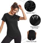 Wayleb Women's Quick Dry Gym T-Shirt, Short Sleeve