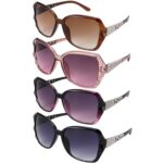 Firtink 4 Pcs Women Large UV 400 Polarized Sunglasses