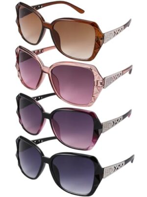 Firtink 4 Pcs Women Large UV 400 Polarized Sunglasses
