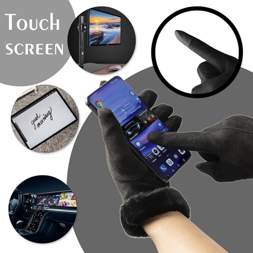 Vagasi Women Touch Screen Winter Gloves - Fleece Lined