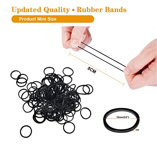 Black Elastic Hair Bands, Yedtreg 500pcs with Box