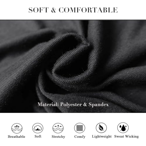 7cm Wide Black Headbands, 2-Pack for Women & Men