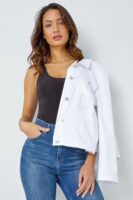 Roman Originals Women's Stretch Denim Jacket - Casual Smart