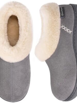 EverFoams Women's Micro Suede Plush Memory Foam Slippers