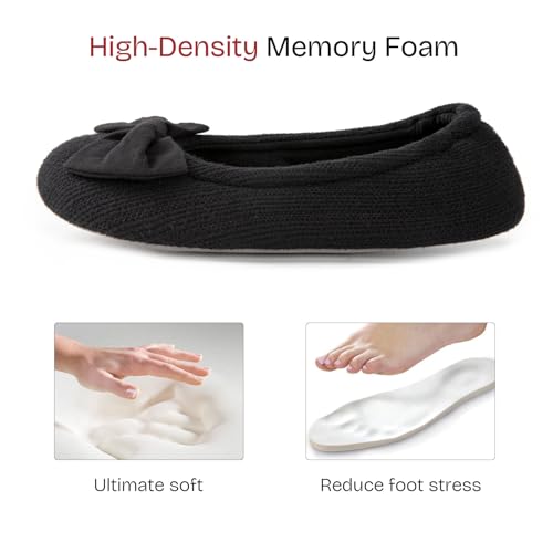 EverFoams Women's Ballerina Slippers with Memory Foam